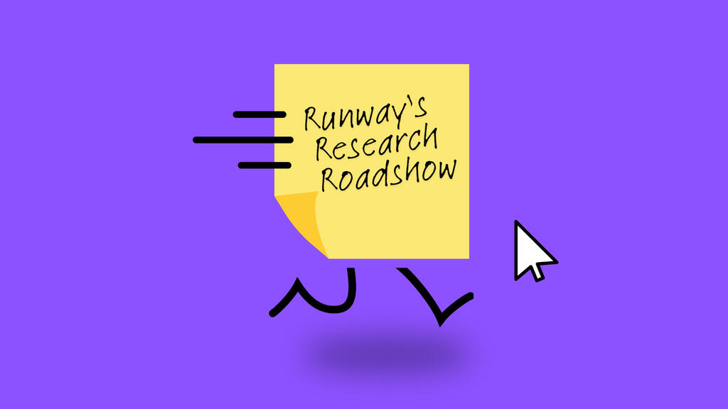 Runway's Research Roadshow post-it note icon